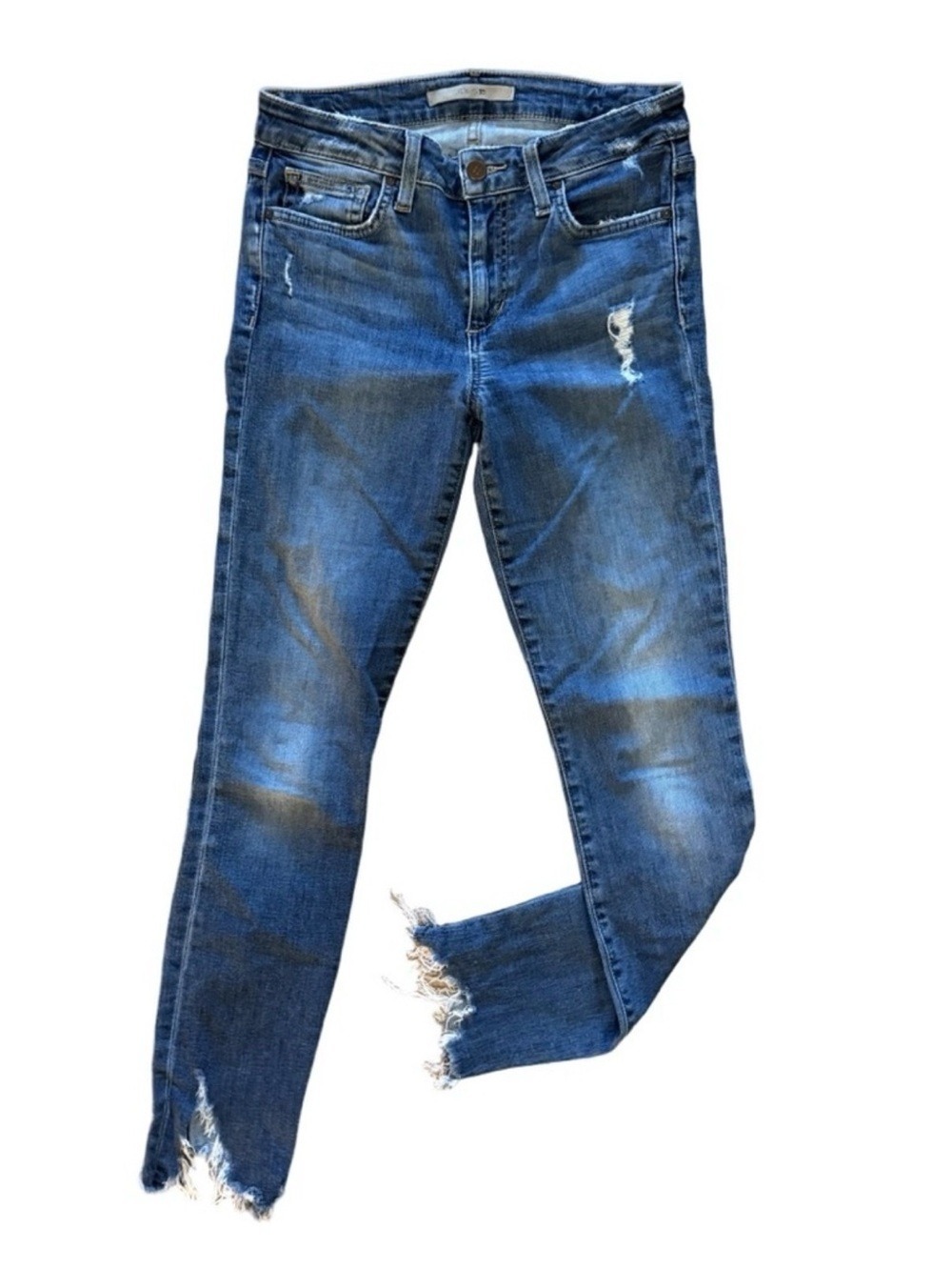 JOE'S JEANS Laila Skinny Ankle Jeans Size 27 Mid Rise Raw Hem